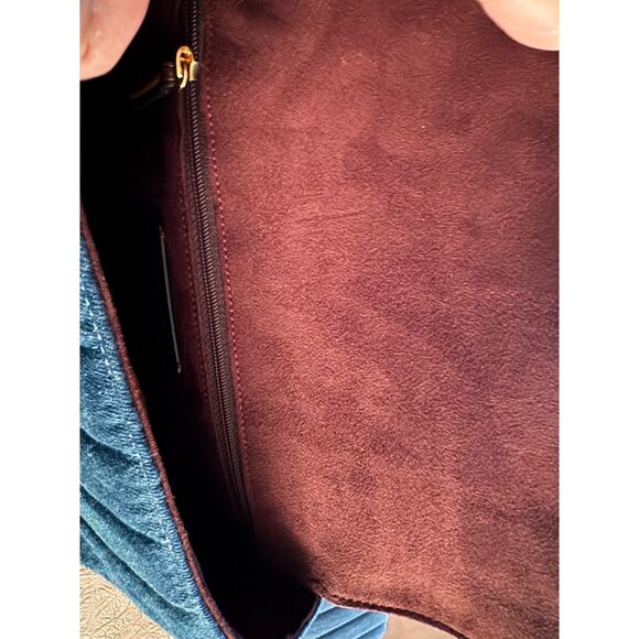 Coach Marlie Top Handle Satchel w/ Quilting Multicolor Denim & Matching Wallet - Picture 4 of 12